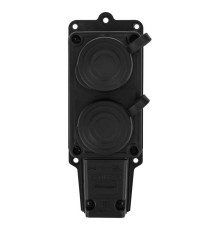 Колодка удлинителя 2-м 16А IP44 230В 2P+PE влагозащ. каучук PROCONNECT 111-112-4